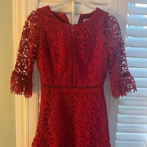 Lace Red Holiday Dress